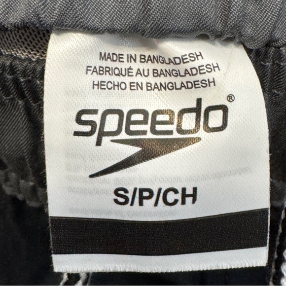 Speedo Men’s S Black Swim Trunks Board Shorts Mesh Lined - Picture 4 of 7